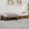 vidaXL Day Bed Honey Brown Solid Pine Wood 2x Expandable Day Bed