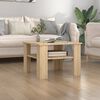 vidaXL Coffee Table Sonoma Oak Engineered Wood Durable Square