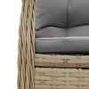 vidaXL 5 Piece Patio Dining Set with Cushions Beige Poly Rattan