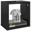 vidaXL Cube Shelf Set of 4 High gloss black Engineered wood