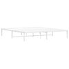 vidaXL Bed Frame White Steel Double Durable Bed Frame Rectangular