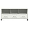 vidaXL TV Cabinet White Cold-rolled steel Medium Rollable TV Cabinet