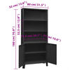 vidaXL Bookshelf Anthracite Steel 31.5 x 12.6 x 70.9 in