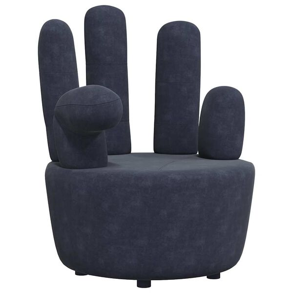 vidaXL Chair Black Velvet upholstery, Wooden frame Standard Ergonomic