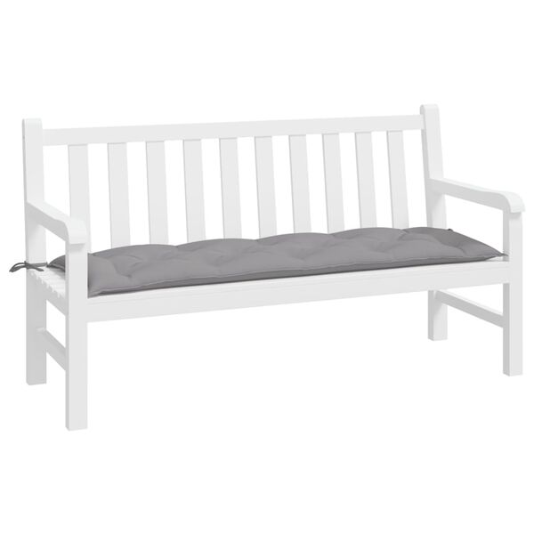 vidaXL Garden Bench Cushion Grey Oxford fabric (100% polyester) Standard