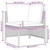 vidaXL Garden Lounge Set Gray PE rattan, steel Small Modular