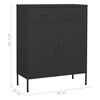 vidaXL Storage Cabinet Anthracite Steel 31.5 x 13.8 x 40.0 in Levelers