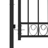 vidaXL Fence Gate with Spikes Steel 39.4x49.2" Black