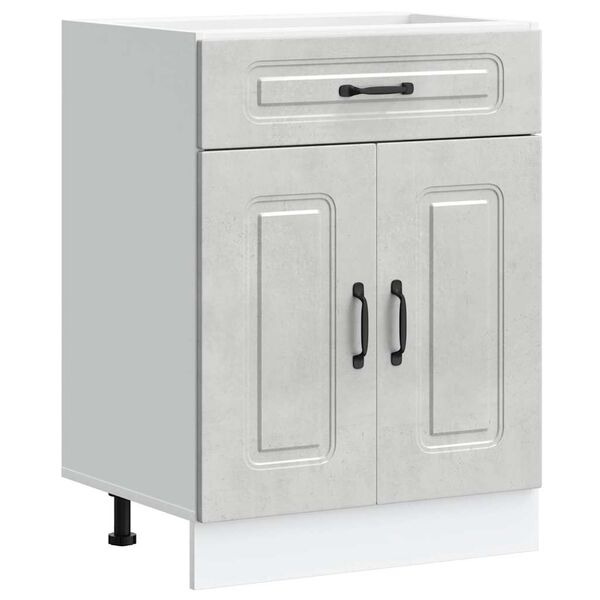 vidaXL Kitchen Base Cabinet Concrete Grey Engineered Wood Medium