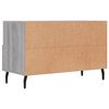 vidaXL TV Cabinet Grey sonoma Engineered wood, iron Medium TV Cabinet