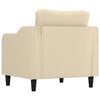 vidaXL Sofa Chair Cream Fabric (100% polyester), metal, textilene Single