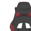 vidaXL Gaming Chair Black and Wine Red Faux Leather, Metal, Plywood Medium