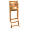 vidaXL Outdoor Bar Set Natural Solid Acacia wood Standard Foldable