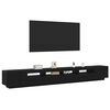 vidaXL TV Cabinet Set 3 pcs Black 118.11 x 13.78 x 15.75 in