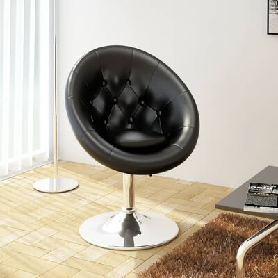 vidaXL Bar Stool Black Faux Leather