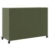 vidaXL Sideboard Olive Green 39.6"x15.4"x28.3" Steel