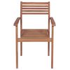 vidaXL Garden Chair Set of 4 Teak