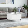 vidaXL Coffee Table High gloss white Engineered wood, Metal