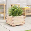 vidaXL Garden Planter Natural wood Solid pinewood Medium Durable