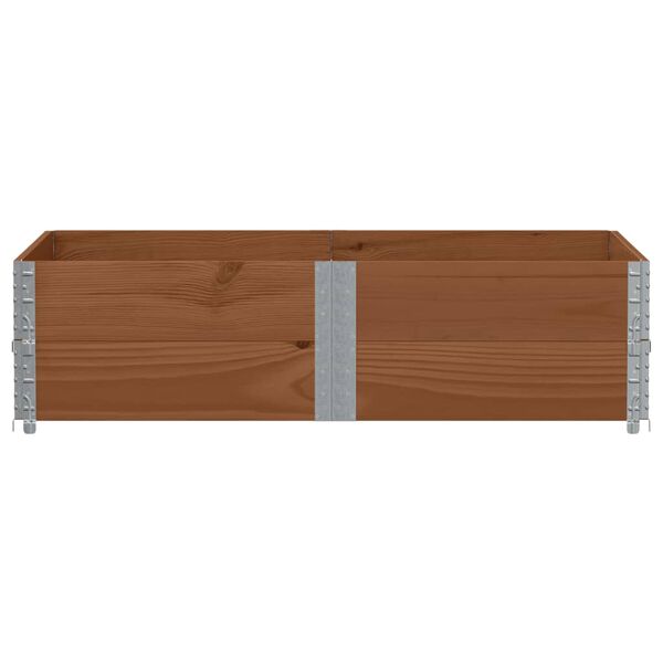 vidaXL Pallet Collars 2 pcs Brown 59.1x39.4" Solid Wood Pine