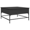 vidaXL Coffee Table Black Engineered wood, metal 31.5 x 31.5 x 17.7 in