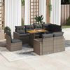 vidaXL Garden Sofa Set Grey, Dark Grey