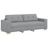 vidaXL Sofa 3 pcs Light Grey Linen-blend Fabric