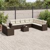 vidaXL Garden Sofa Set Brown PE rattan Large Modular Garden Sofa Set