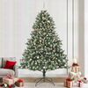 vidaXL Artificial Christmas Tree with 300 LEDs Green 94.49 in