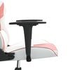 vidaXL Gaming Chair White and Pink Faux leather, metal, plywood Large