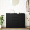vidaXL Sideboard Black Oak Engineered wood Medium Sideboard