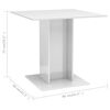 vidaXL Dining Table High gloss white Engineered wood