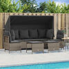 vidaXL Garden Sofa Set Light grey, Dark grey PE rattan, powder-coated steel