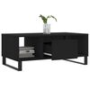 vidaXL Coffee Table Black Engineered wood and metal Medium Coffee Table