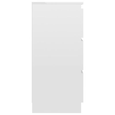 vidaXL Sideboard High Gloss White 23.6" x 13.8" x 29.9" Engineered Wood