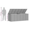 vidaXL Cushion Box Grey PE rattan, powder-coated steel Large Cushion Box