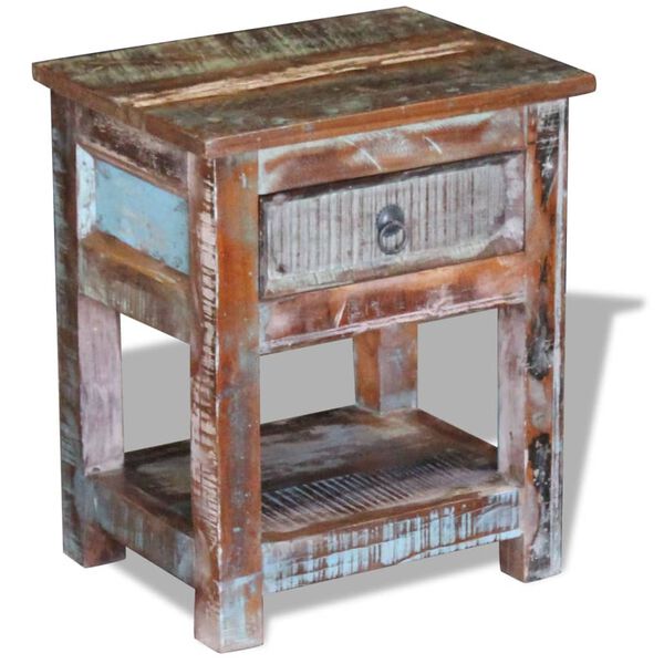 vidaXL Side Table Multicolor Solid reclaimed wood Compact Side Table