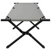 vidaXL Folding Camping Bed Grey 75.98 x 27.17 x 17.72 in Oxford fabric