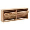 vidaXL Shoe Organizer Natural Solid walnut wood Medium Storage