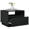 vidaXL Coffee Table Black Engineered wood Small Coffee Table Square
