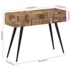 vidaXL Console Table Black and grey Solid reclaimed teak