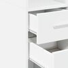 vidaXL Slim Storage Cabinet White Engineered Wood Tall, Slim