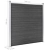 vidaXL Fence Panel Set WPC 343.3"x73.2" Black