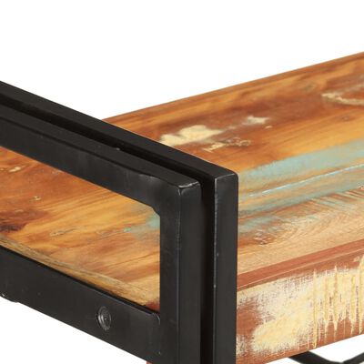vidaXL 3-Tier Bookcase 55.1"x11.8"x31.5" Solid Reclaimed Wood