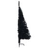 vidaXL Artificial Pre-lit Christmas Tree with 150 LEDs Black 59.1" PVC