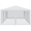 vidaXL Party Tent White HDPE with coating, powder-coated iron