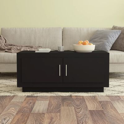 vidaXL Coffee Table Black 40.2"x19.7"x17.7" Engineered Wood