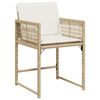 vidaXL Garden Dining Set Beige, Black, Cream White