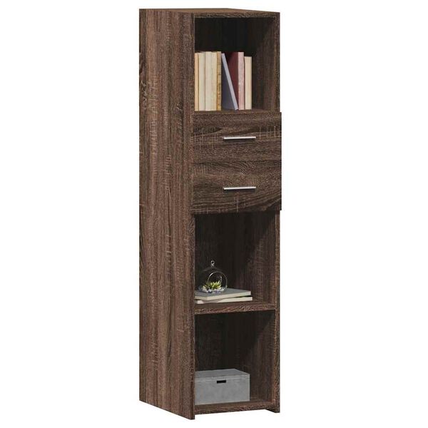 vidaXL Highboard Brown oak Engineered wood Medium Highboard