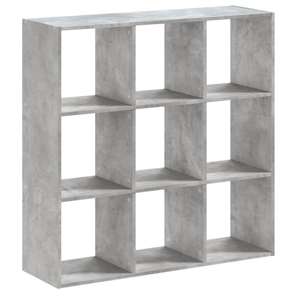 vidaXL Bookcase Concrete Grey Engineered Wood 40.2x12.6x40.2 in Bookcase